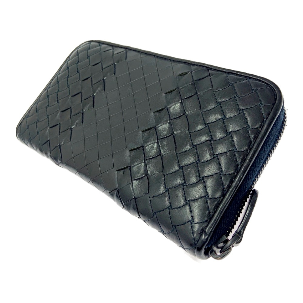【箱付き】 BOTTEGAVENETA ボッテガヴェネタ レザー イントレッチオ インペラトーレ ラウンドファスナー 長財布 ブラック 365852 長財布