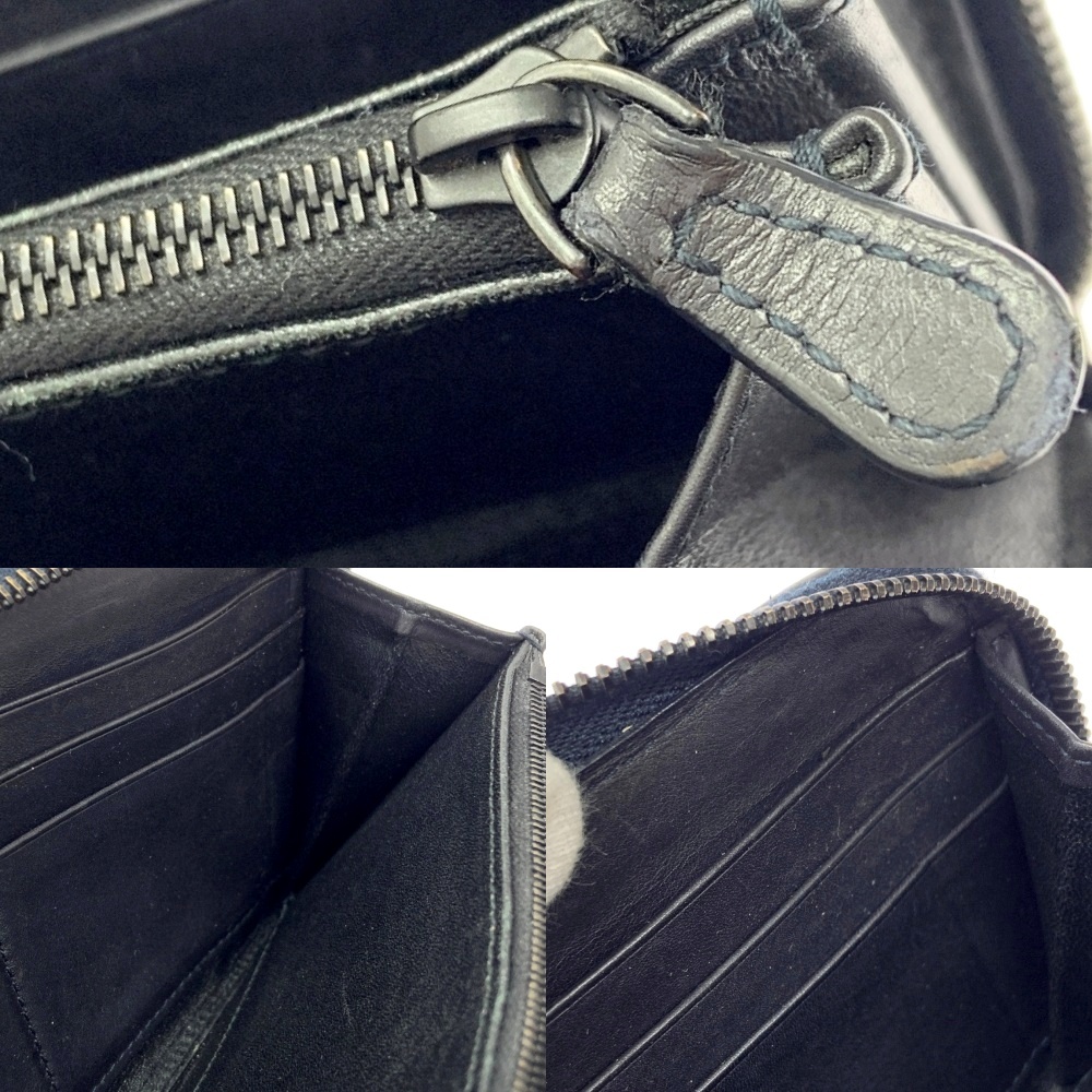 【箱付き】 BOTTEGAVENETA ボッテガヴェネタ レザー イントレッチオ インペラトーレ ラウンドファスナー 長財布 ブラック 365852 長財布