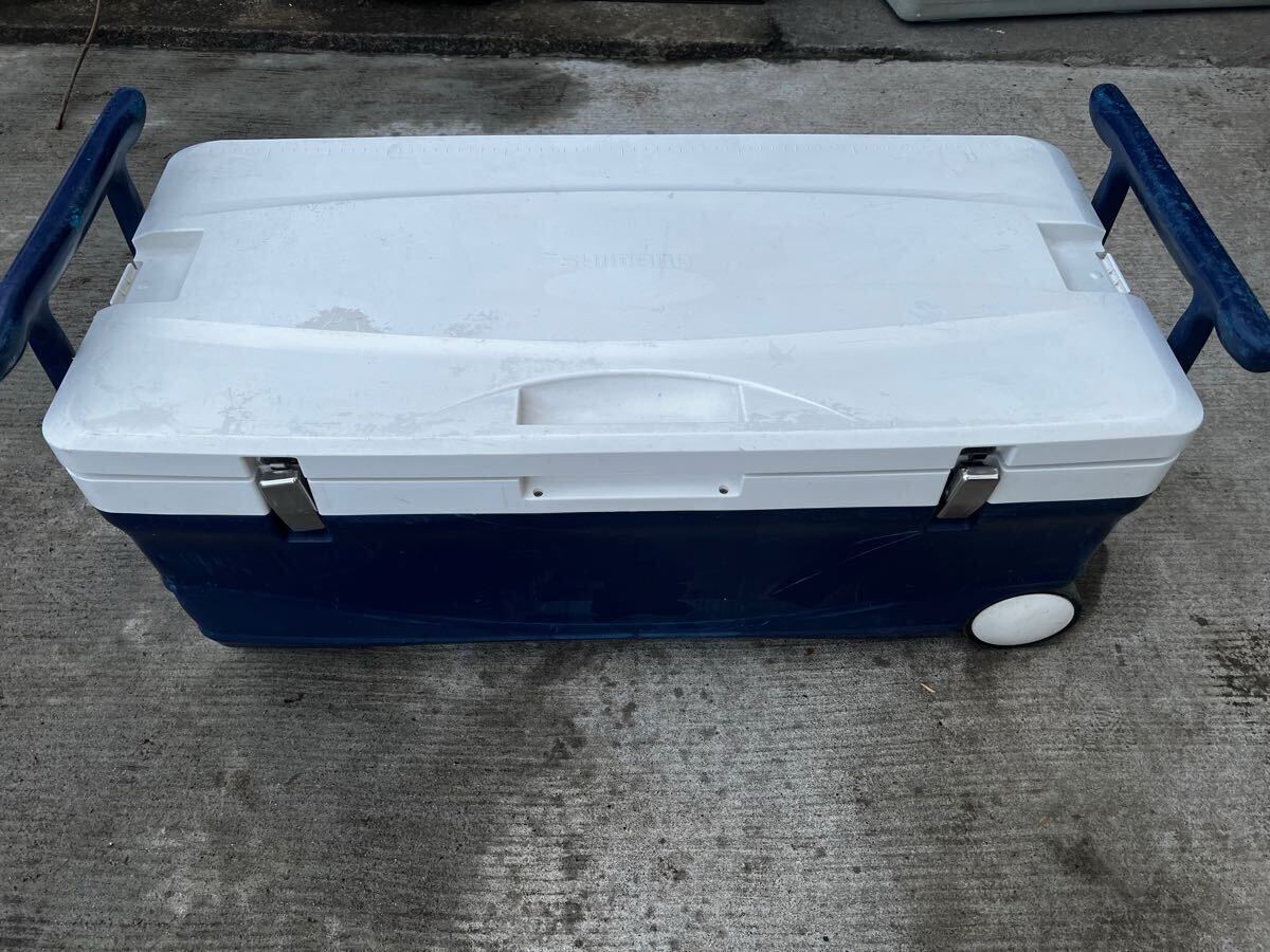 トレー付き シマノ クーラーボックス スペーザホエール 45L　ネイビー