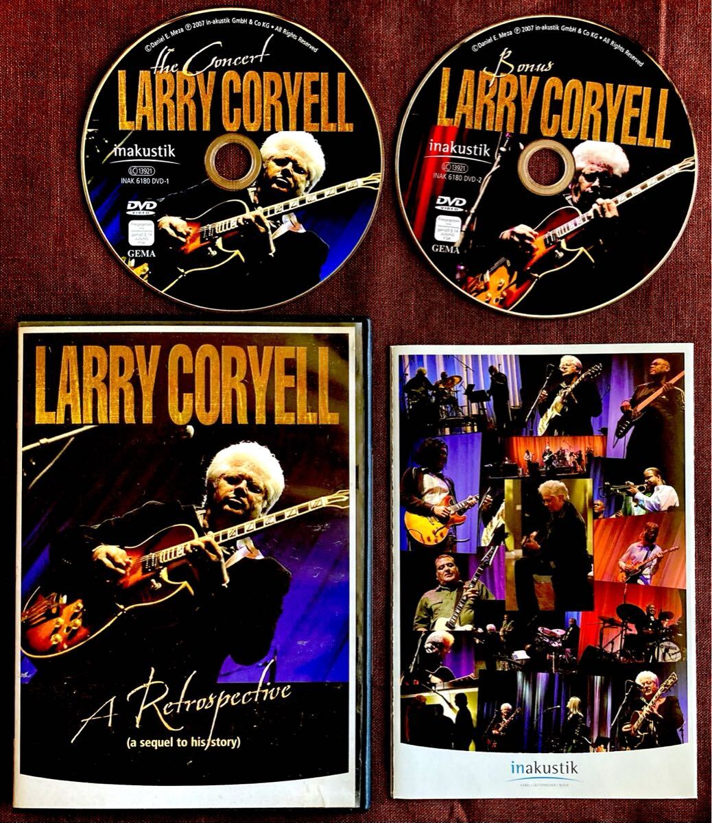 2枚組DVD/ラリー・コリエル/GIBSON SUPER400/ジャズ&フュージョン・ギター名手/LARRY CORYELL/ブルース/ロック/アバンギャルド180分収録