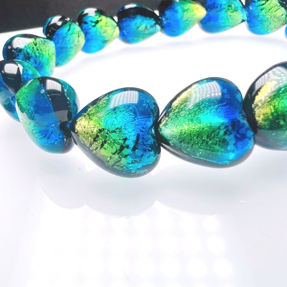 ke лама морской 12mm Heart браслет . свет ho taru стекло tonbodama 