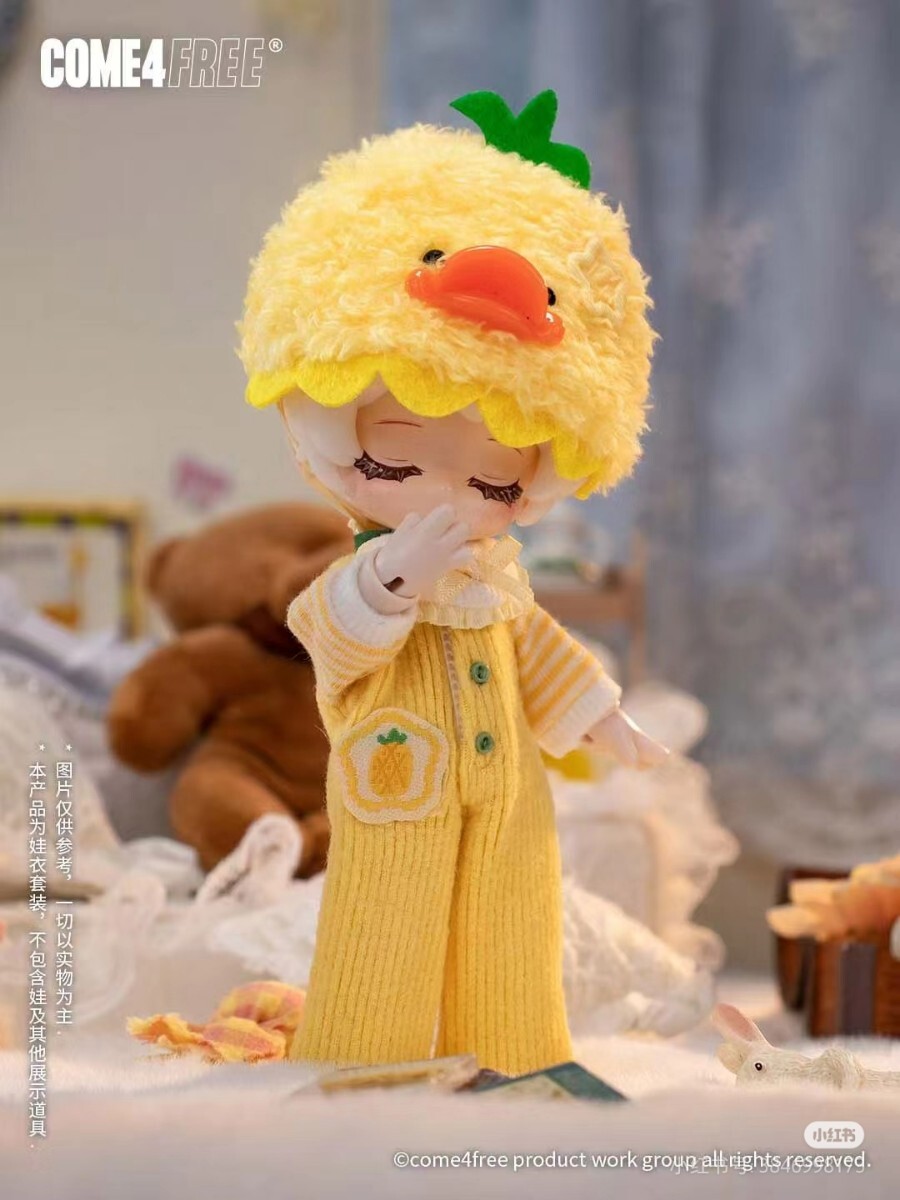 BONNIE bunny ボニーバニー　お洋服　パジャマ　黄色　1/12ドール　come4free オビツ11