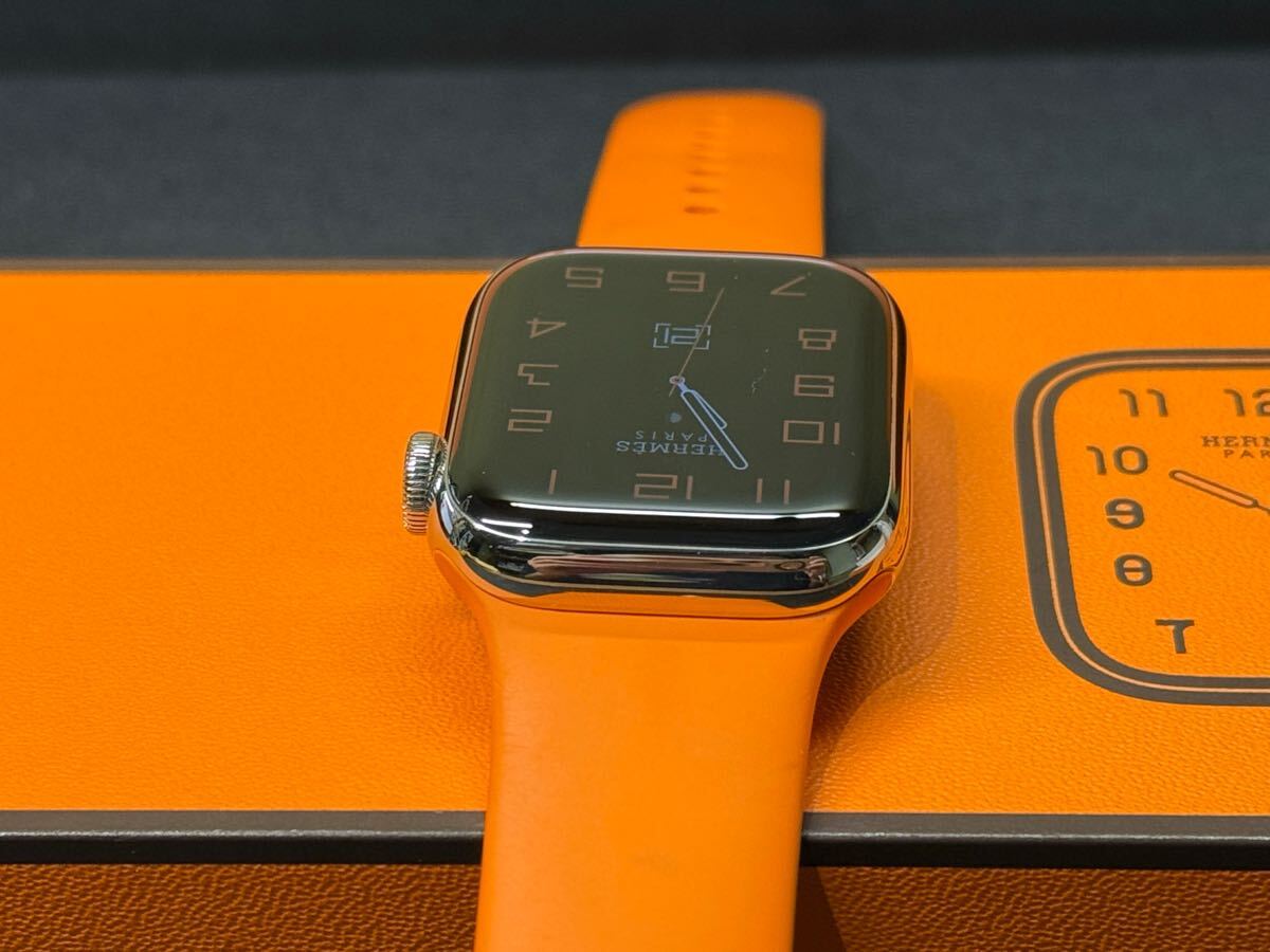 即決 美品 純正オレンジ Apple Watch series9 HERMES 41mm