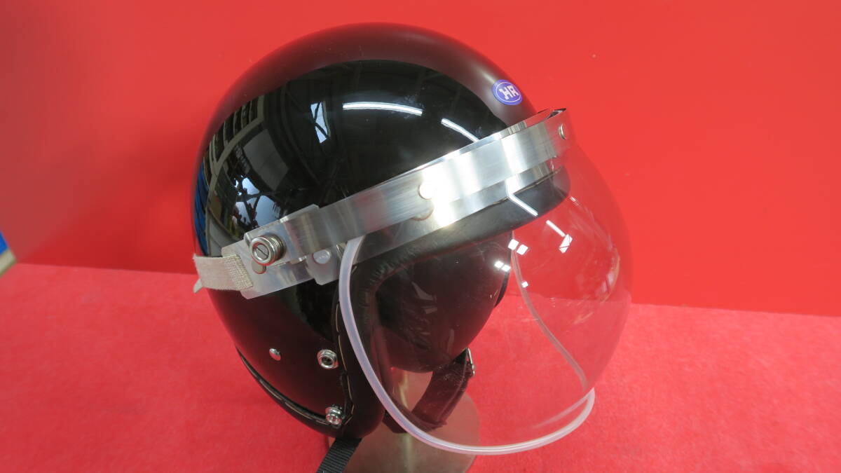 本革巻き手縫いジェットヘルメット黒L 当時70sHAヒロタケ 本革巻き手縫いジェットヘルメット黒L 当時70sHAヒロタケ