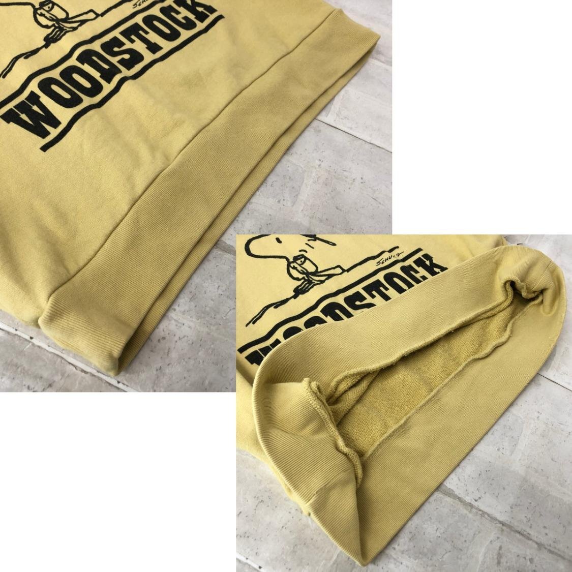 Manhattan Portage × PEANUTS Manhattan Poe te-ji× Peanuts 22FW тренировочный футболка SIZE: M желтый MH632024121315
