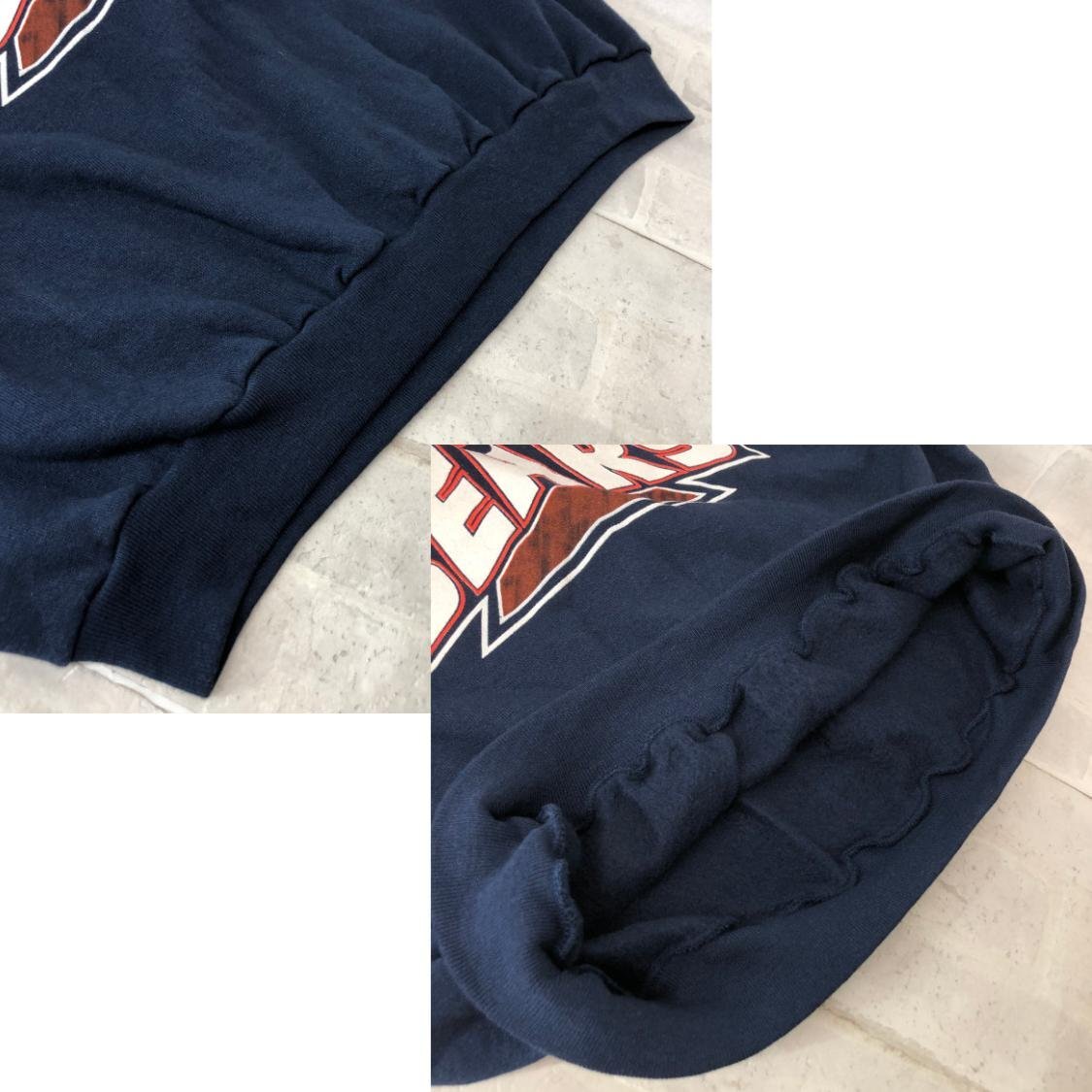 90's 00's LOGO7 タグ付き NFL シカゴベアーズ Chicago Bears USA制 トレーナー SIZE: XL ネイビー ヴィンテージ MU632024122306