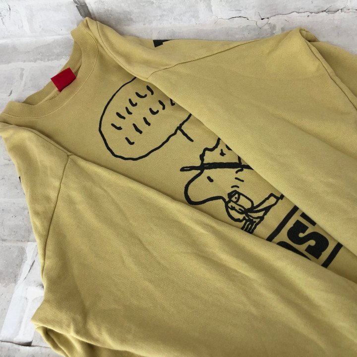 Manhattan Portage × PEANUTS Manhattan Poe te-ji× Peanuts 22FW тренировочный футболка SIZE: M желтый MH632024121315