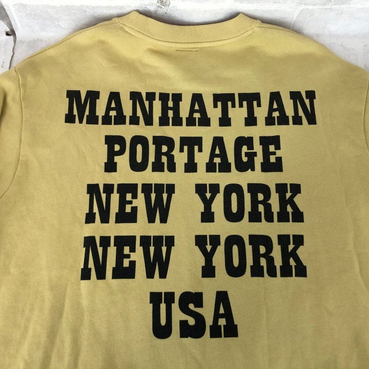 Manhattan Portage × PEANUTS Manhattan Poe te-ji× Peanuts 22FW тренировочный футболка SIZE: M желтый MH632024121315