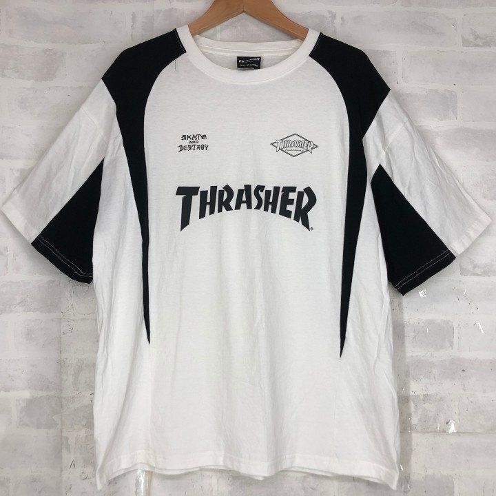 PUBLUX 別注 THRASHER パブリュクス スラッシャー ブランドロゴ GAME TEE 限定展開品 半袖 Tシャツ SIZE: M ホワイト MH632024121609