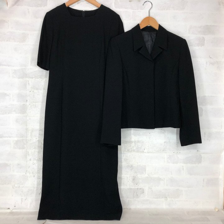 冠婚葬祭 喪服 レディース セットアップ ワンピース ジャケット SIZE: 9号 (M) ブラック フォーマルワンピース LU632024122702