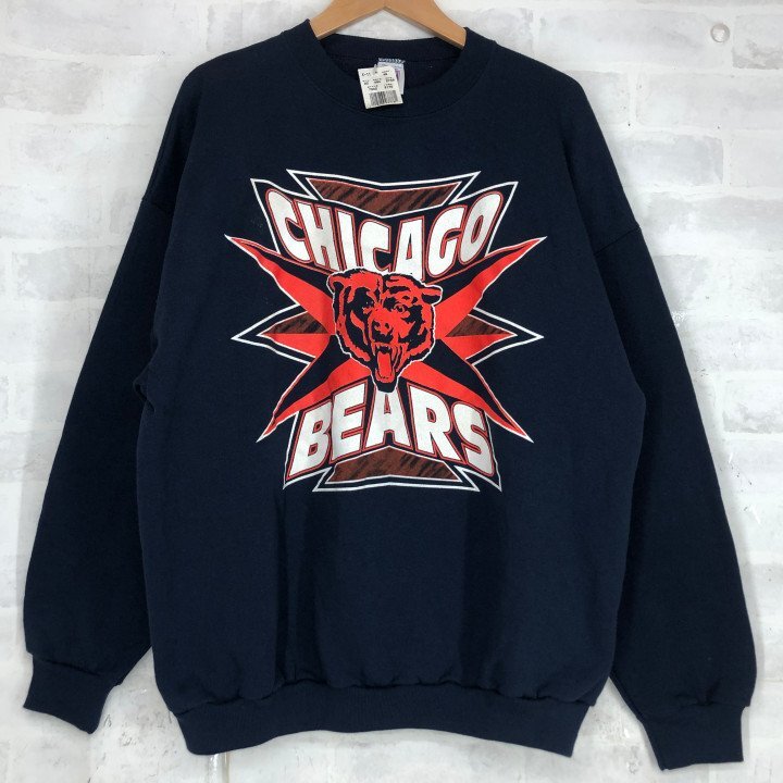 90's 00's LOGO7 タグ付き NFL シカゴベアーズ Chicago Bears USA制 トレーナー SIZE: XL ネイビー ヴィンテージ MU632024122306