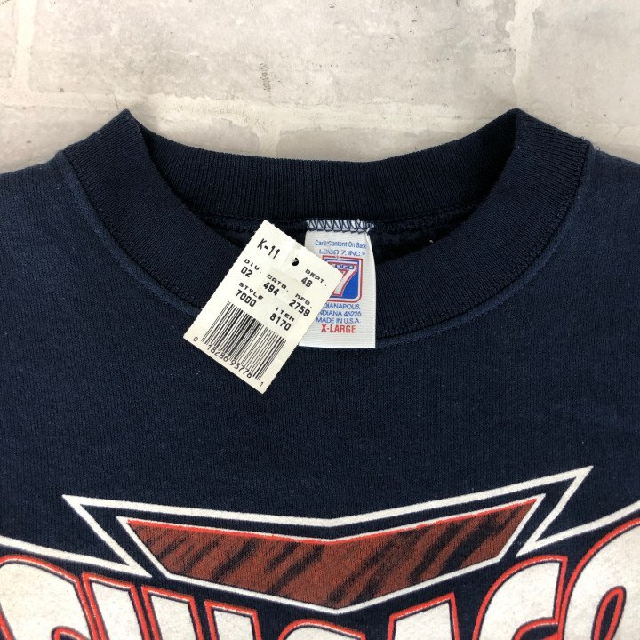 90's 00's LOGO7 タグ付き NFL シカゴベアーズ Chicago Bears USA制 トレーナー SIZE: XL ネイビー ヴィンテージ MU632024122306