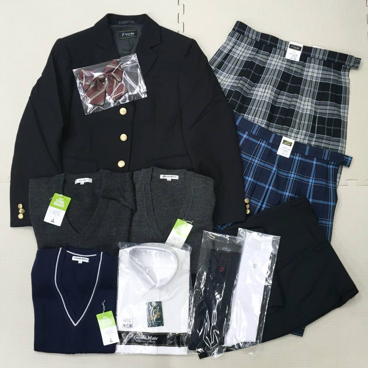 未使用品)西武台千葉高校 女子学生服 11点セット /11-58/L/W69 未使用品)西武台千葉高校 女子学生服 11点セット /11-58/L/W69