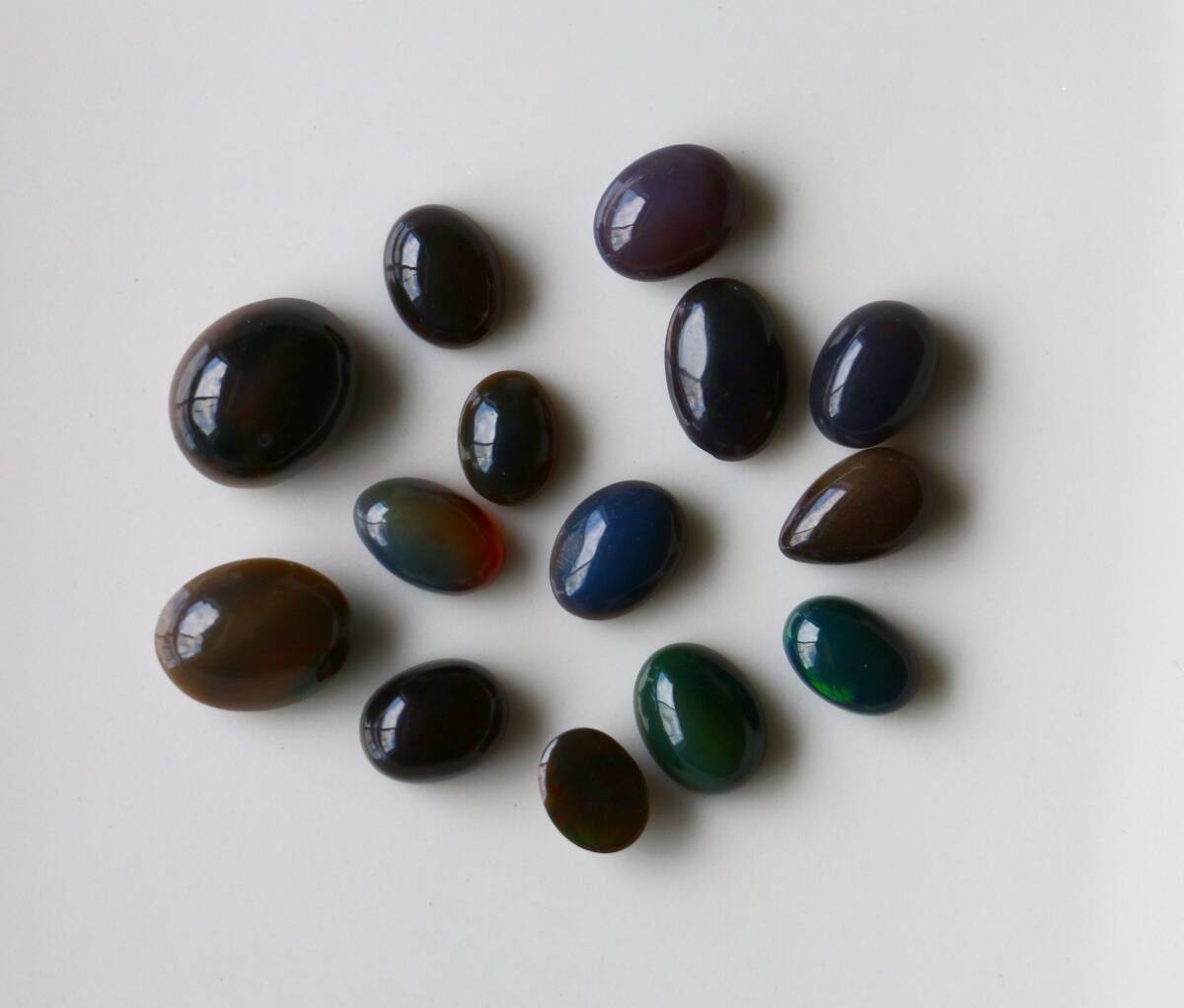 20ct　天然石　ブラックオパール　カボション　セット売り　エチオピア産