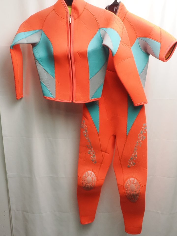 TUSA ツサ 5mm ウェットスーツ 2ピース158cm/53kg 平置:胸囲37cm腹囲33cm尻囲43cm ランク:A レディース [3F-62634]
