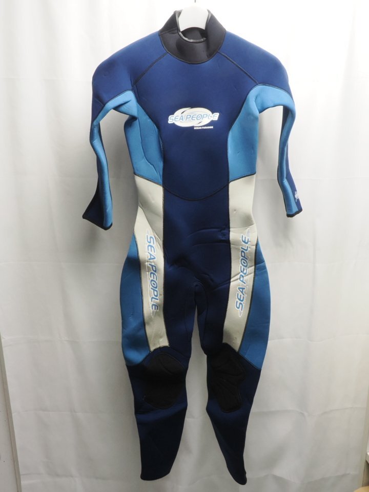 Sea People ウエットスーツ レディース サイズ:S(既製品) 160cm/48kg 平置き:胸囲37x腹囲32x尻囲45(cm) 手足首ファスナー付 [3F-62767]