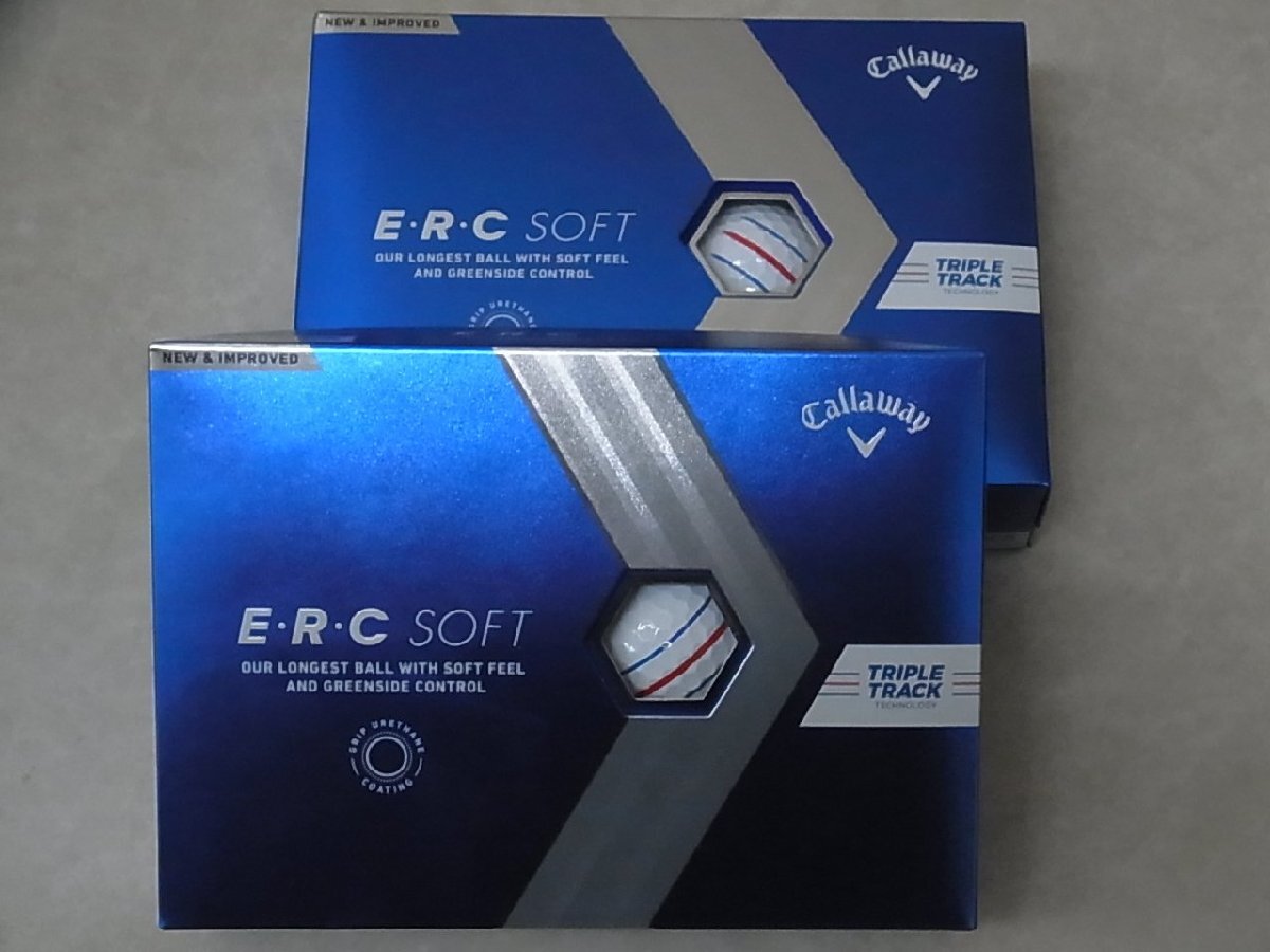 【新品 2ダース】 人気のトリプルトラック！ キャロウェイ E・R・C SOFT　ERC ソフト ※ホワイト