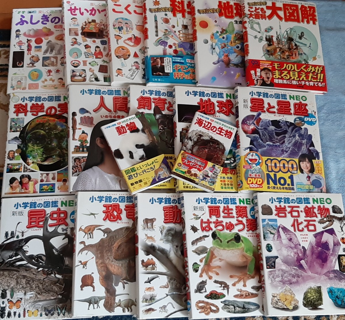 美品★小学館の図鑑ＮＥＯ 動物 恐竜 両生類 はちゅう類 昆虫 人間 地球 キッズぺディア地球館 科学館 飼育と観察 星と星座 科学の実験
