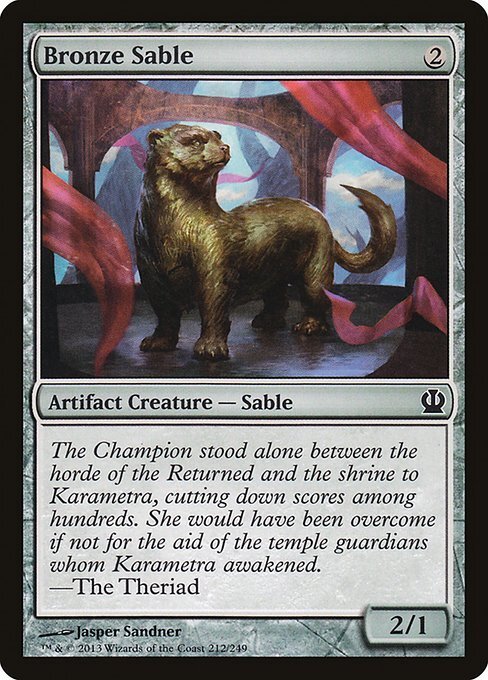 MTG ■無(wú)/英語(yǔ)版■《青銅の黒貂/Bronze Sable》★FOIL★ テーロス THS