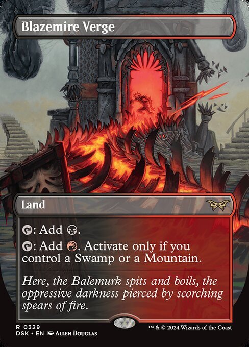 MTG # земельный участок / английская версия #(329){ Blaze mire. ../Blazemire Verge}* окантовка отсутствует FOIL*daskmo-nDSK земельный участок R