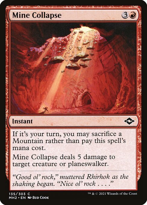 MTG # красный / английская версия # {. гора. ../Mine Collapse}*FOIL* современный Horizon 2 MH2