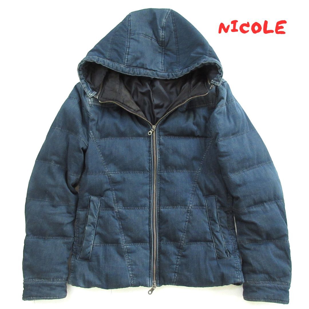 NICOLE】ニコル ビンテージ デニム調 ダウンジャケット 0142 NICOLE】ニコル ビンテージ デニム調 ダウンジャケット 0142
