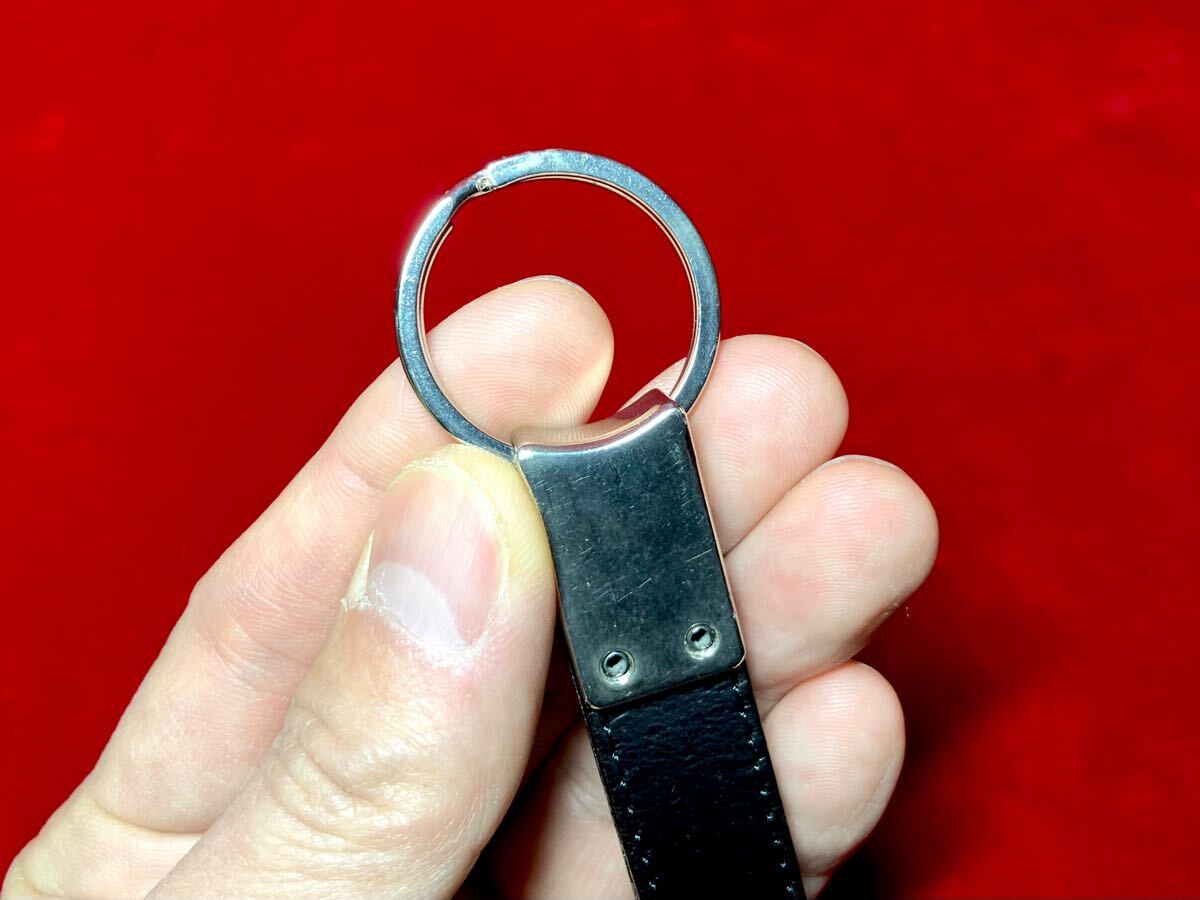 BMW 純正 全長11㎝ ロゴ入り レザー メタル キーホルダー キーリング アクセサリー グッズ 企業(yè) ノベルティ