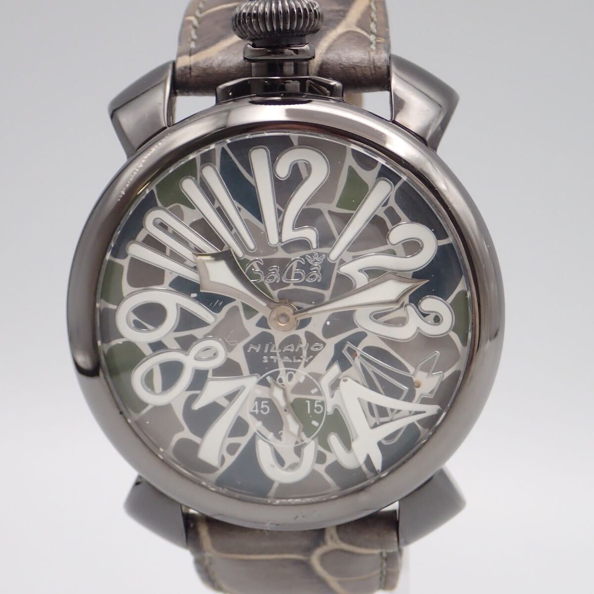 【可動品】ガガミラノ 手巻き 腕時計 マヌアーレ48 メンズ GaGa MILANO ガガミラノ マヌアーレ48 メンズ腕時計 箱付き