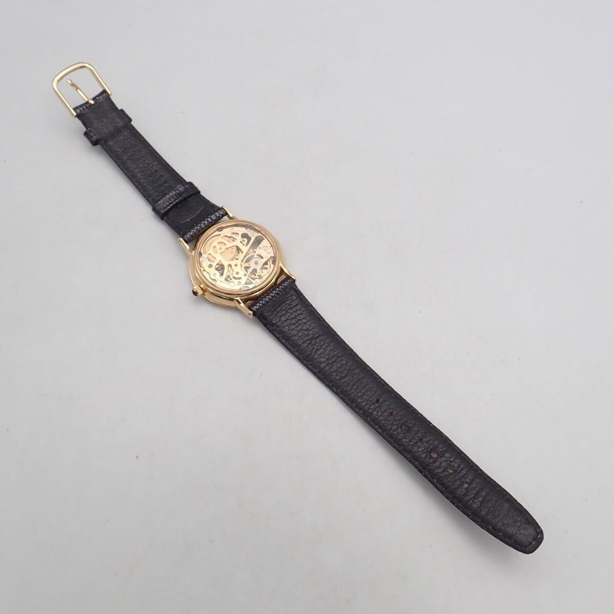 A/え10306【美品】ELGIN エルジン/手巻き/メンズ腕時計/12角/17