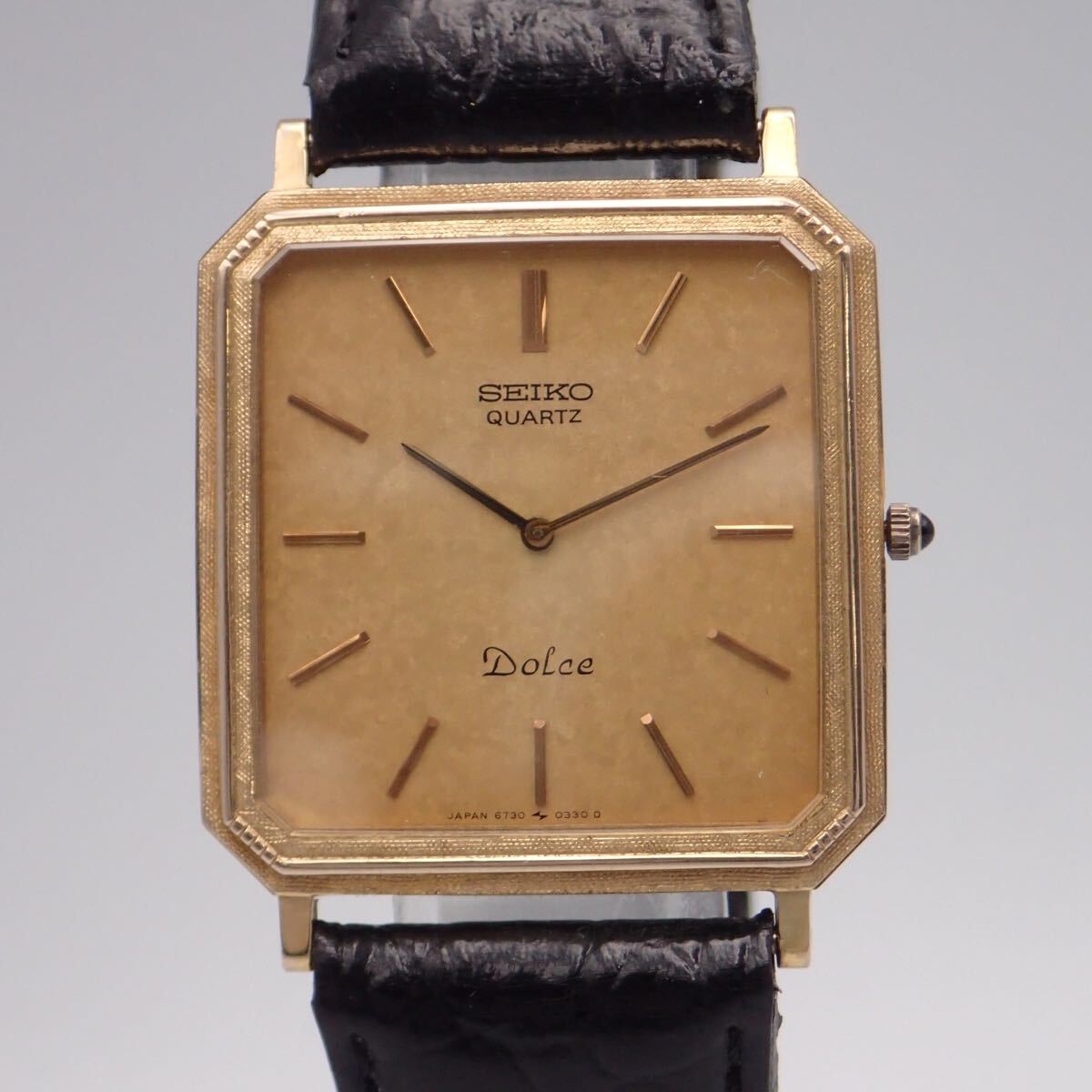 SEIKO セイコー Dolce 10K×SS 社外ベルト クォーツ 腕時計