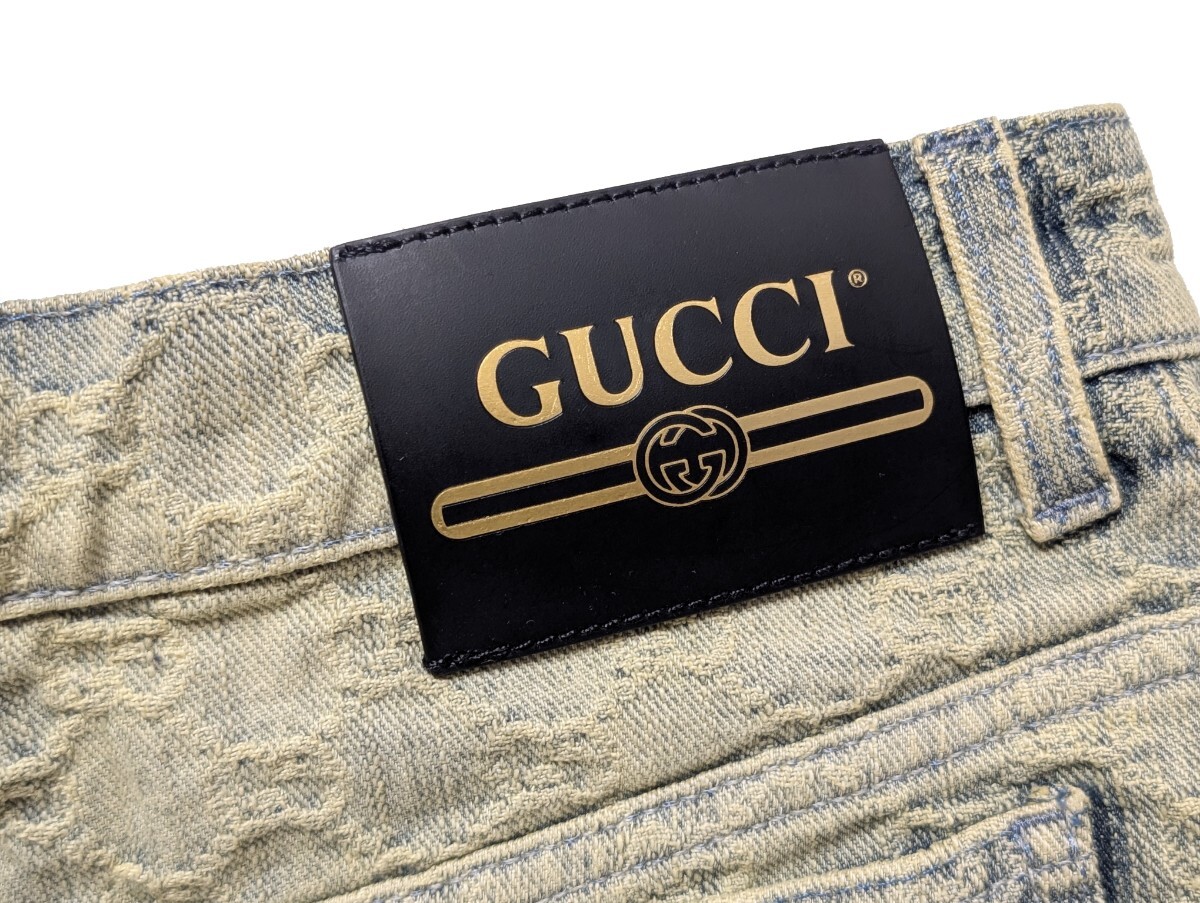 新品 GUCCI グッチ デニムスカート GGパターン パンツ ショーツ
