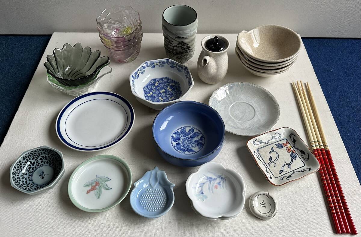 昭和レトロ ガラス＋陶器 調理器具等 総数27点セットA 美品_画像1