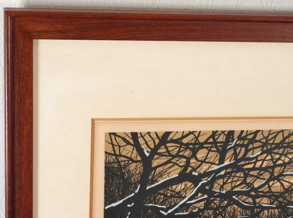 ジャック・デペルト『雪の山小屋』◇リトグラフ◇直筆サイン有