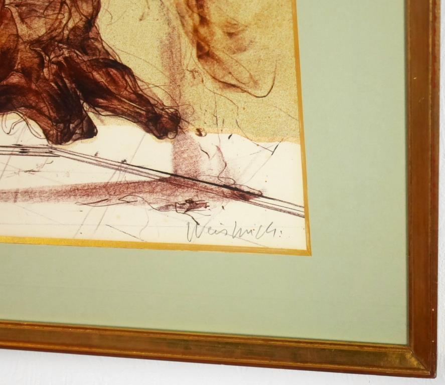 クロードワイズバッシュ Claud Weisbuch リトグラフ 絵画 額縁入り