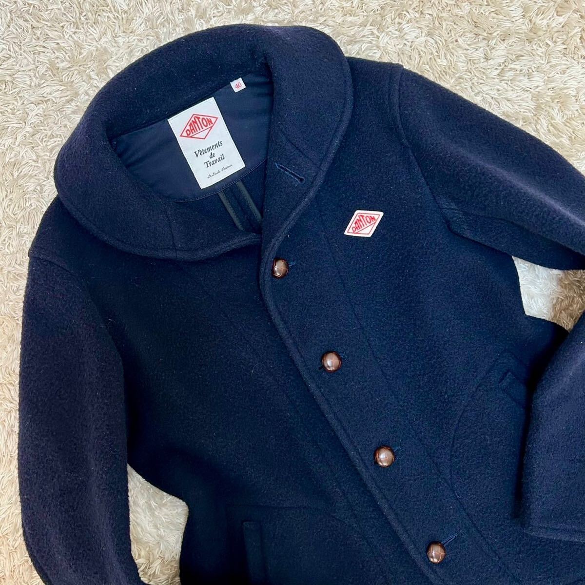 極希少☆ダントン ウールモッサコート 18AW ネイビー 大きい 極希少☆ダントン ウールモッサコート 18AW ネイビー 大きい
