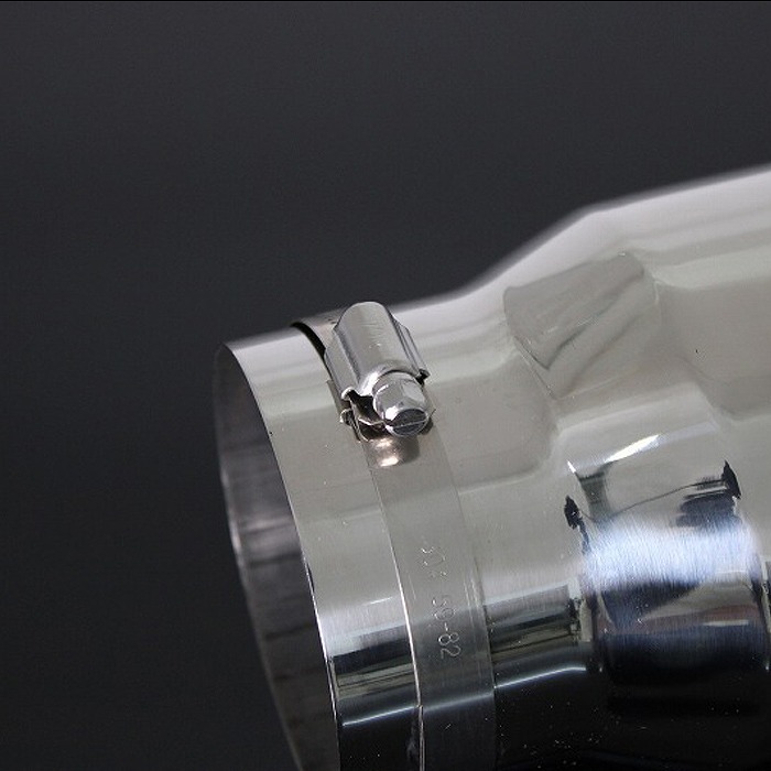 ロードスター NC系 マフラーカッター 100mm シルバー 耐熱ブラック塗装 2本 マツダ スラッシュカット 高純度SUS304ステンレス MAZDA B01S_画像8