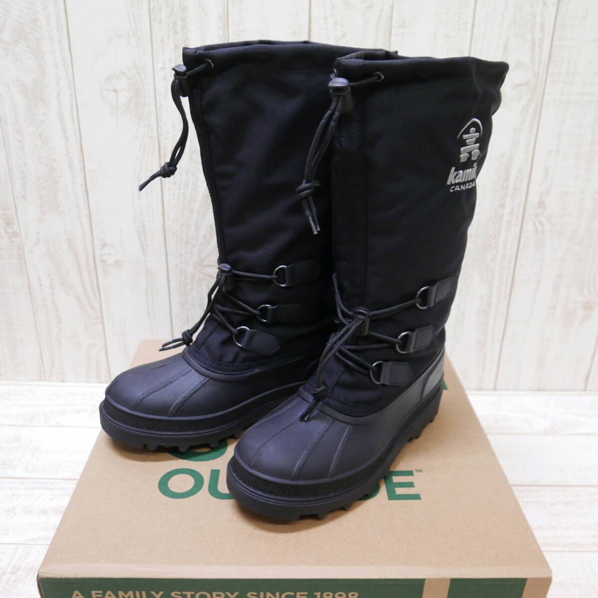 即決 カミック カヌック BLK/25cm 深雪対応 防寒ブーツ カナダ製 即決 カミック カヌック BLK/25cm 深雪対応 防寒ブーツ カナダ製