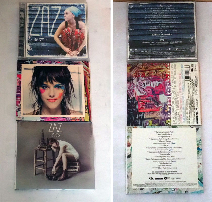 ▲　音楽CD　ZAZ　PARIS　RECTO VERSO　モンマルトルからのラブレター デラックス・エディション　3つセット　2つは、帯付き　▲