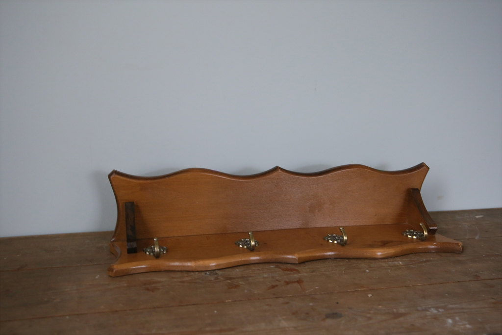  Франция античный * старый дерево настенный крюк b/ орнамент подставка / модный полка / магазин инвентарь / дисплей / French Vintage / Vintage мебель 