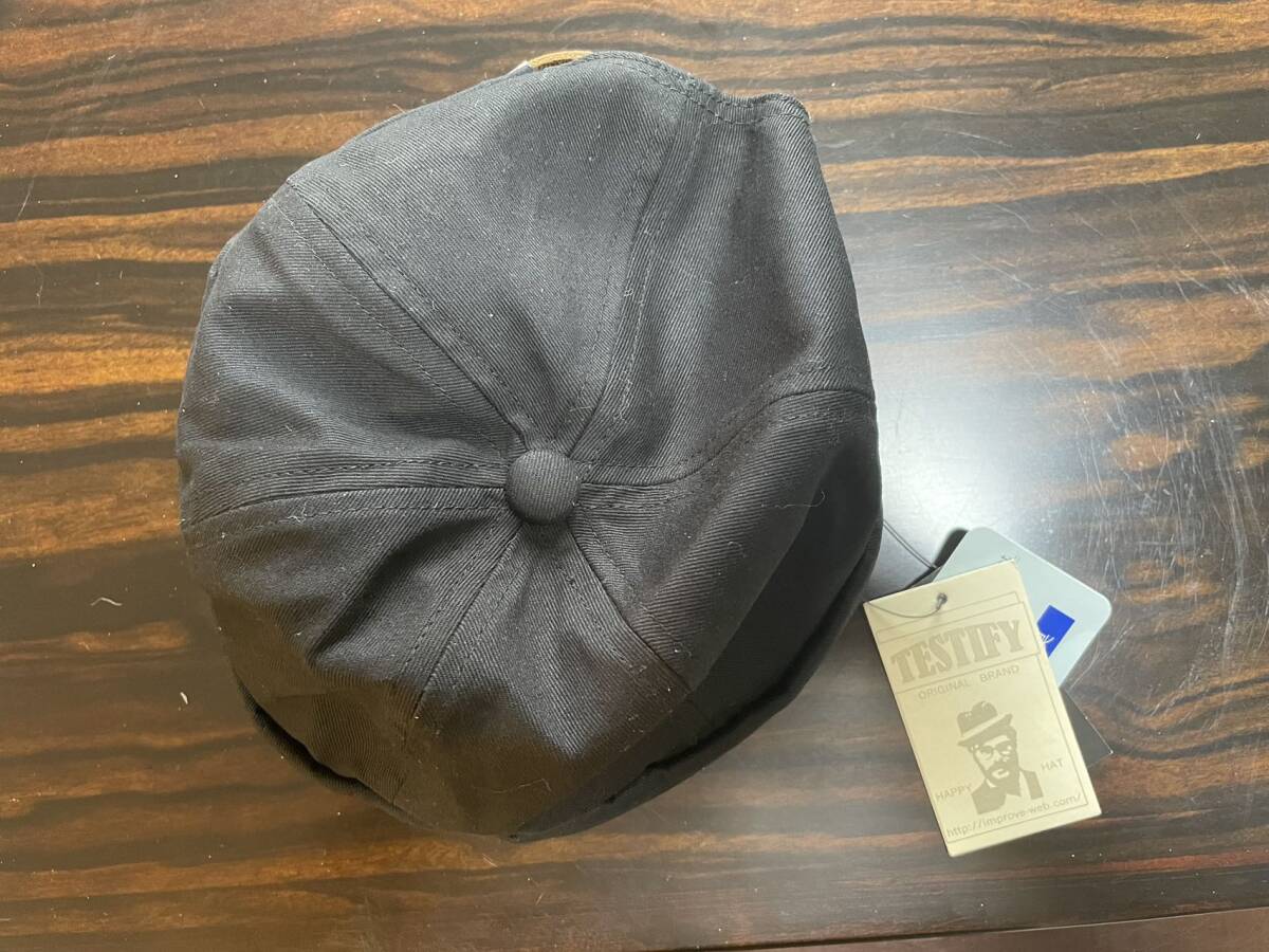 未使用 帽子　キャップ　TESTYFY06　黒色　茶色ベルト　100%コットン