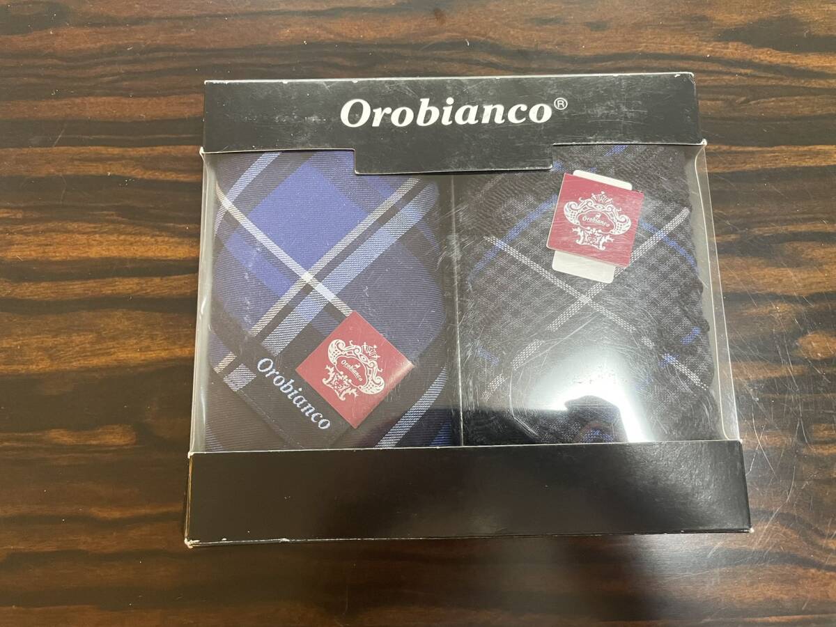 未使用開封済　オロビアンコ　OROBIANCO　紳士ハンカチ2枚