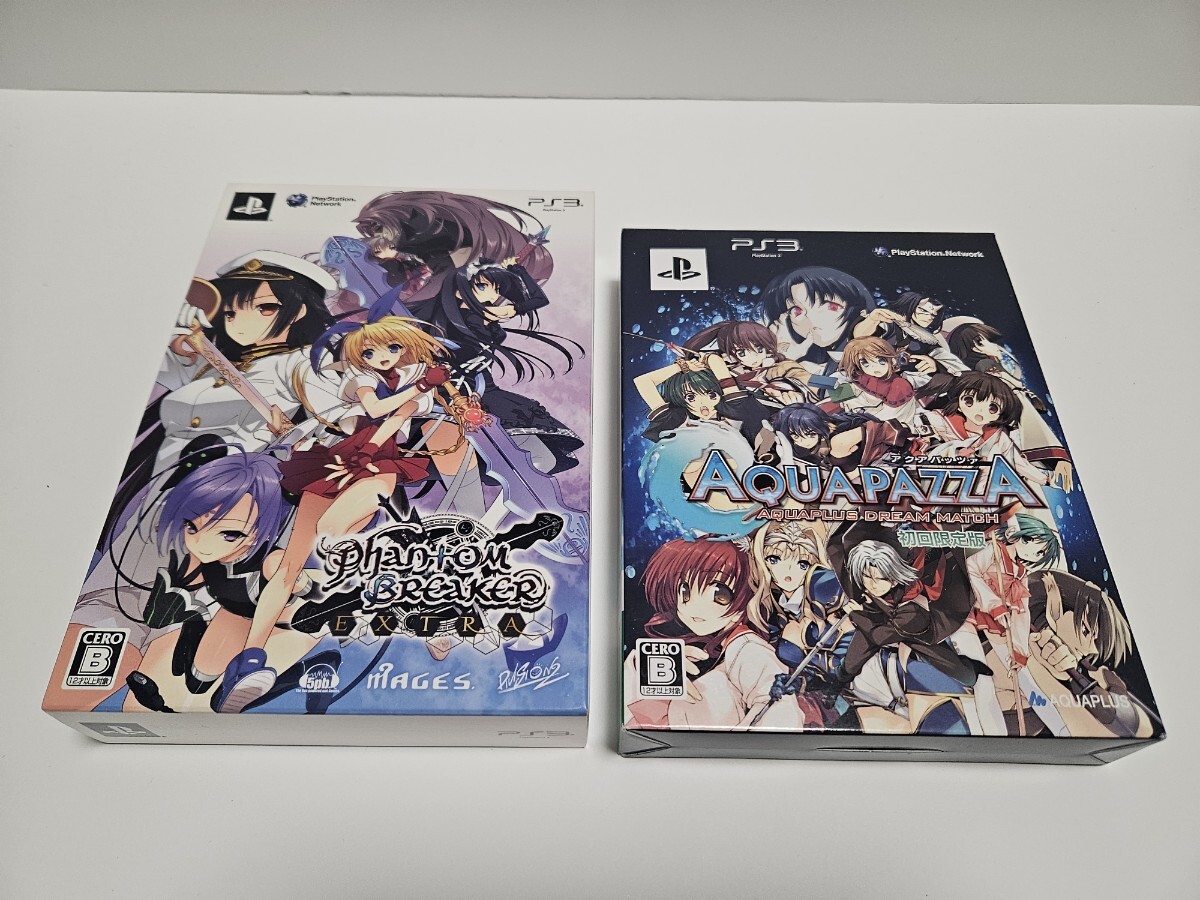 PS3中古２本セット ファントムブレイカー エクストラ、アクアパッツァ アクアプラスドリームマッチ 限定版