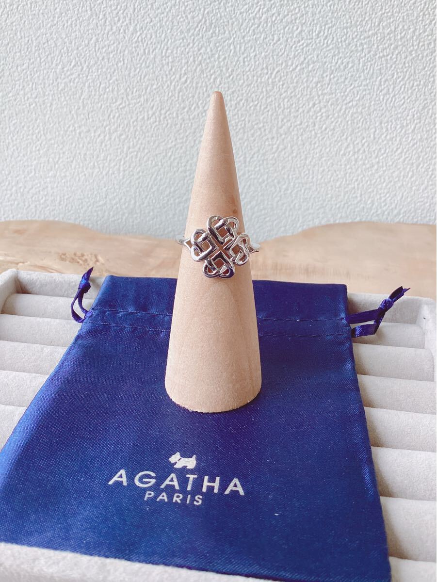 【AGATHA】指輪11号　925 シルバー　クローバーデザインリング　アガタ