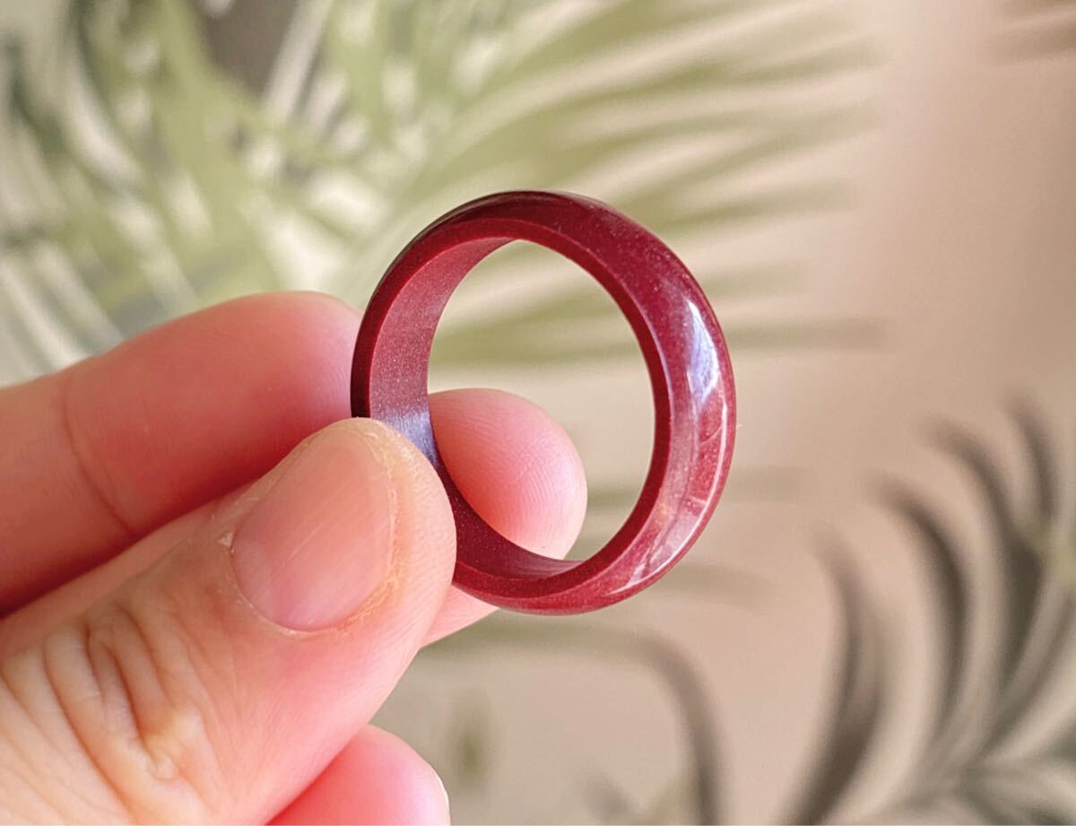 天然逸品辰砂（紫金砂）リング指輪（A4200）_画像6
