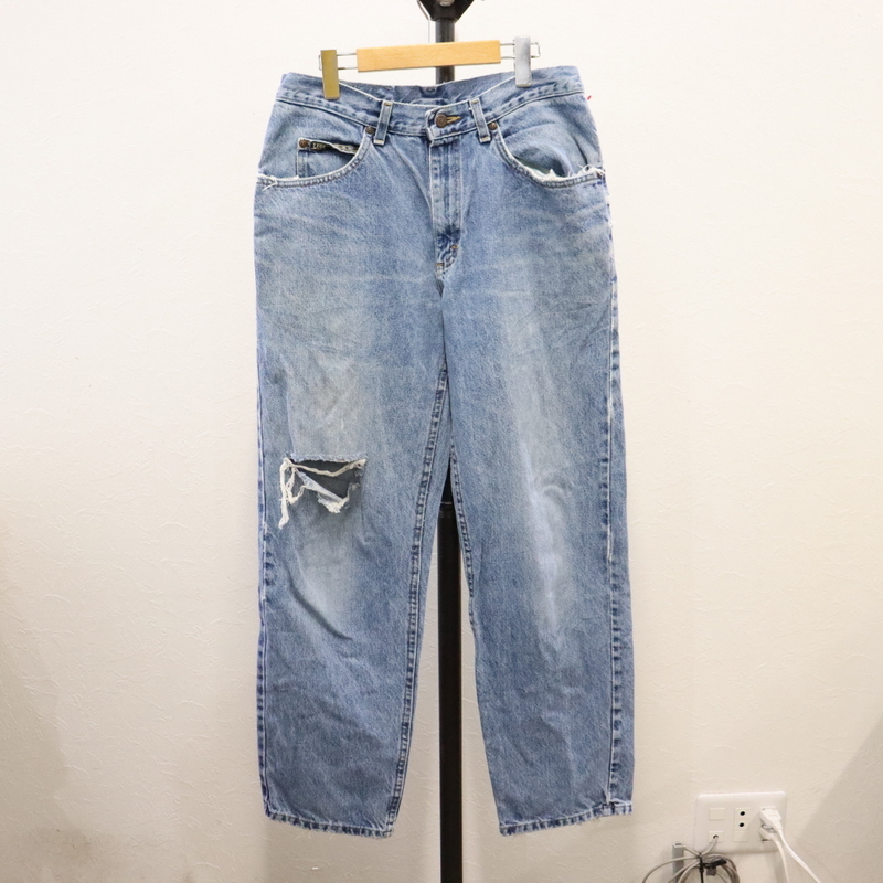 K120 90sビンテージ Lee リー デニムパンツ■1990年代製 約30インチ ブルー 青 ジーパン ジーンズ アメカジ 古着 古着卸 オールド 激安 80s