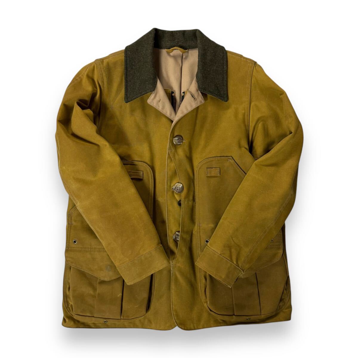 美品】FILSON フィルソン オイルド コットン ウール襟 美品】FILSON フィルソン オイルド コットン ウール襟