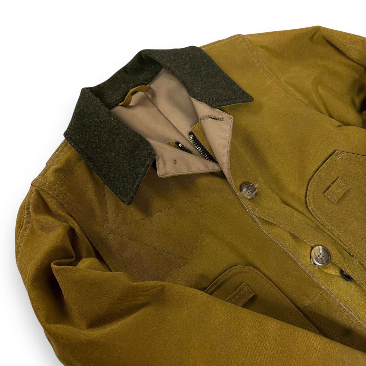 美品】FILSON フィルソン オイルド コットン ウール襟 美品】FILSON フィルソン オイルド コットン ウール襟