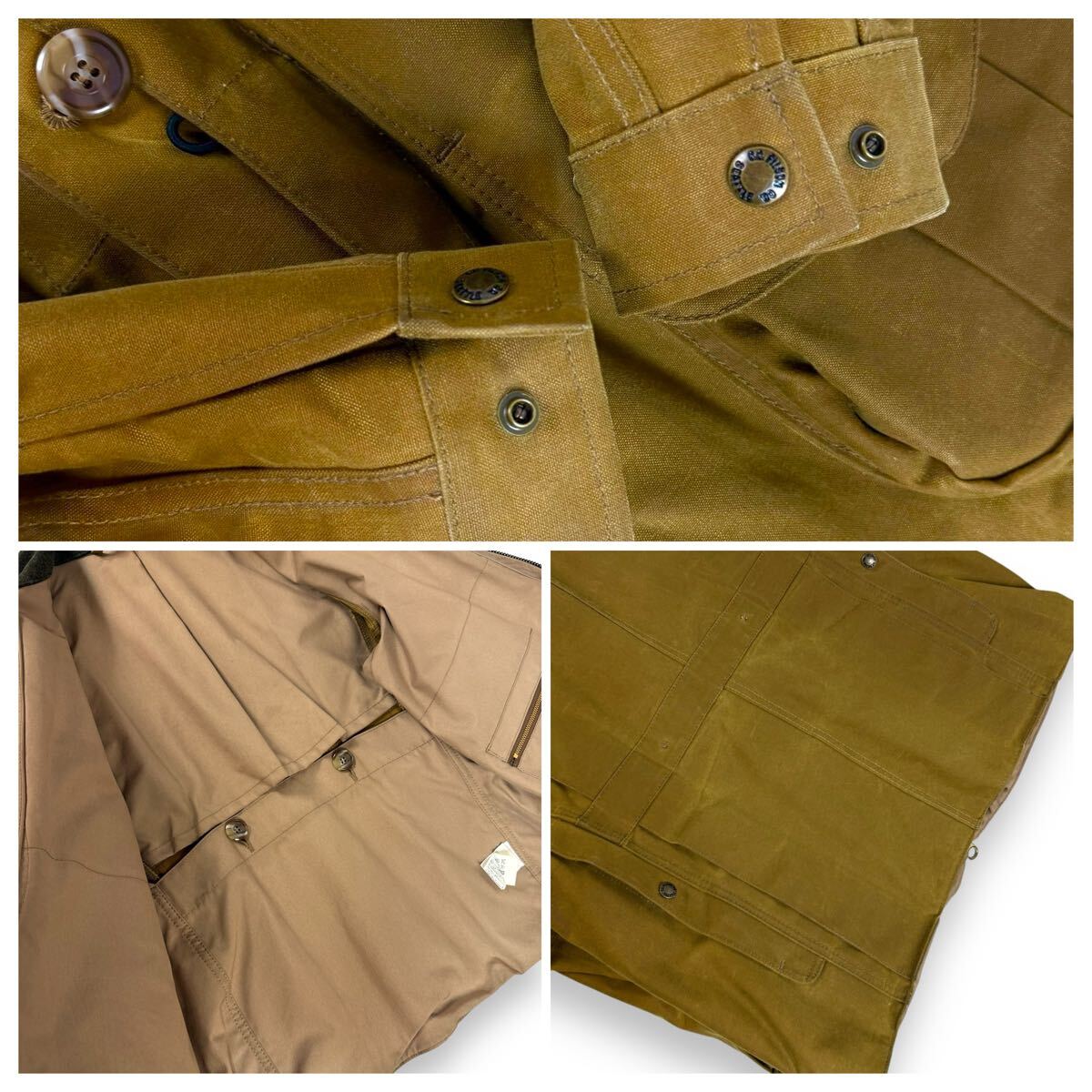 美品】FILSON フィルソン オイルド コットン ウール襟 美品】FILSON フィルソン オイルド コットン ウール襟