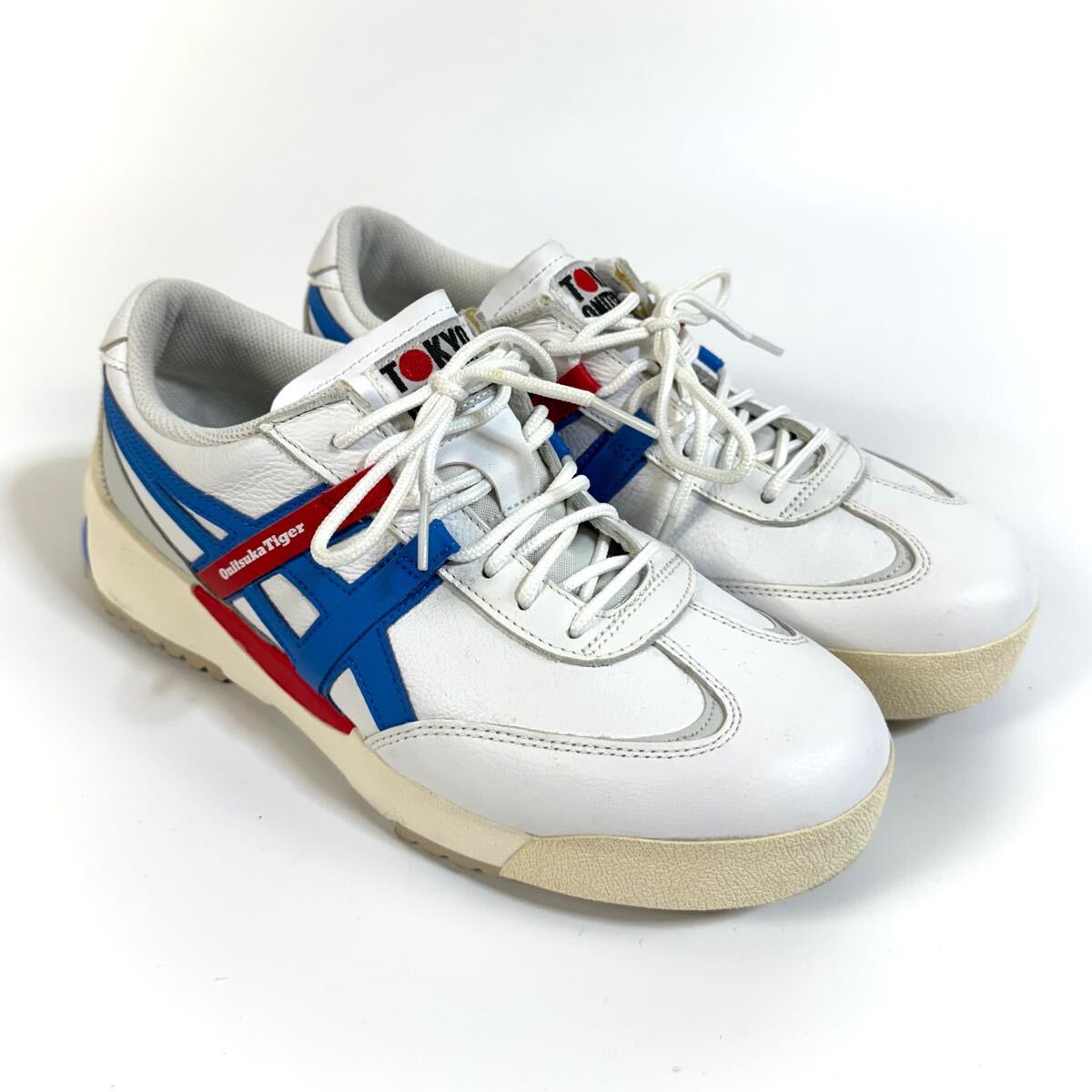 美品】Onitsuka Tiger オニツカタイガー レザー スニーカー 美品】Onitsuka Tiger オニツカタイガー レザー スニーカー
