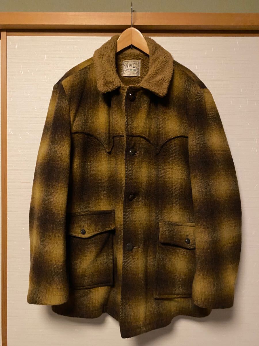 50s vintage シャドーチェック オンブレ ウールジャケット 50s vintage シャドーチェック オンブレ ウールジャケット